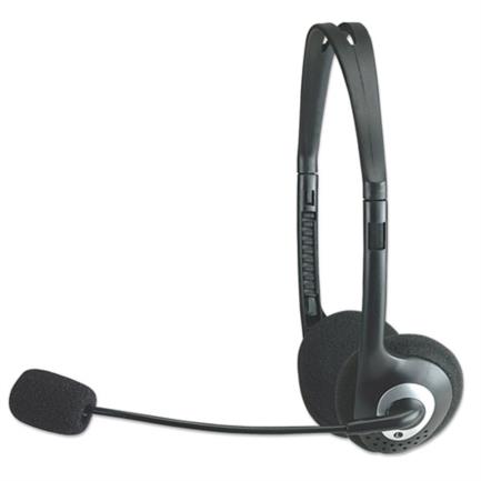 Audifono Alambrico Tipo Diadema Con Microfono Manhattan