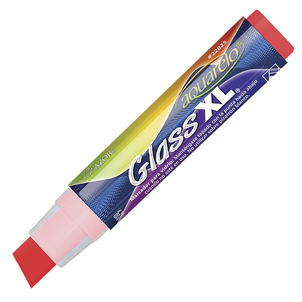 Marcador para Ventana Aquarelo Glass XL Rojo con 4  