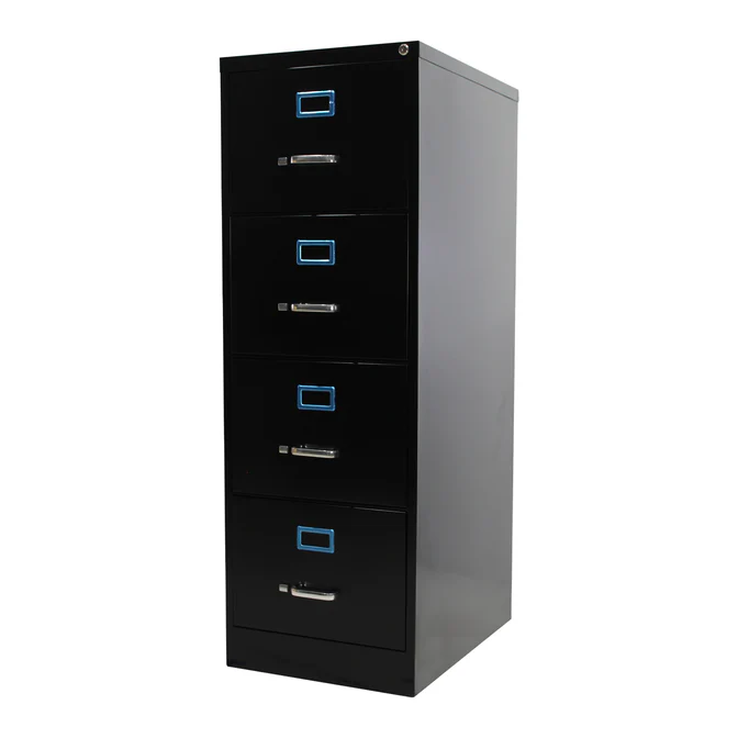 Archivero Vertical de Metal Hirsh C/4 Cajones Tamaño Oficio Color Negro