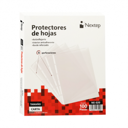 Protector de Hojas para Carpeta Tamaño Carta con 100 Nextep