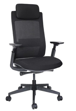 Silla Ejecutiva OHE‑805 Negro Malla Negra Quo 