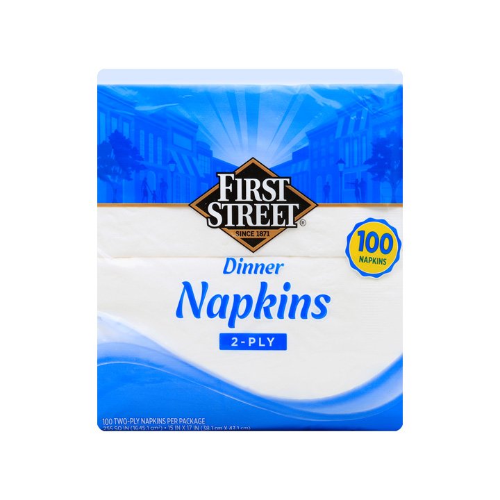 Servilleta Blanca First Street con 100