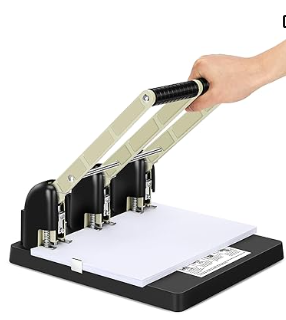 Perforadora de Papel de 3 Agujeros Capacidad para 150 hojas