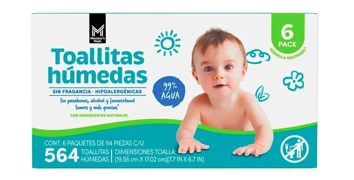 Toallitas Húmedas Member's Mark 564 pzas