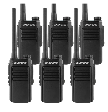 6 Radio Walkie Talkie Baofeng Mp31 GMRS Con Manos Libres
