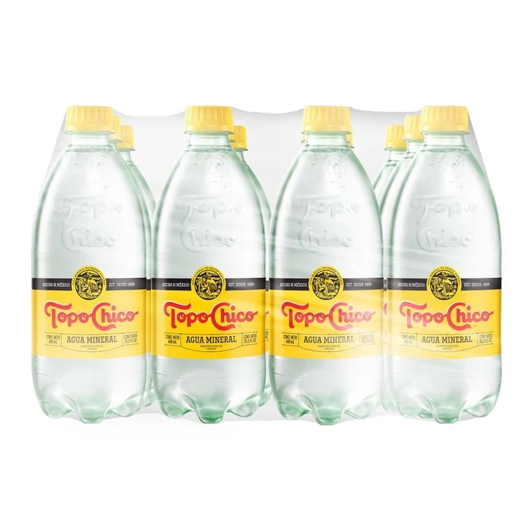Botella De Agua Mineral Topo Chico 600 mL con 12 