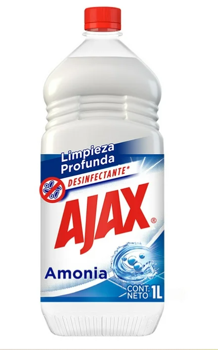 Limpiador Multiusos Líquido Ajax Amonia Máxima Eficacia 1 L