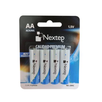 Baterias Nextep AA Alcalinas LR6 1.5V c/4 Piezas