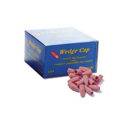 Borrador Para Lapiz Dixon Goma Gorrito Rosa C/144Pz