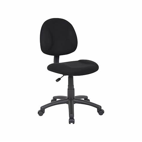[60005] Silla Secretarial Tela S/Descansa Brazos B315 Negro Boss