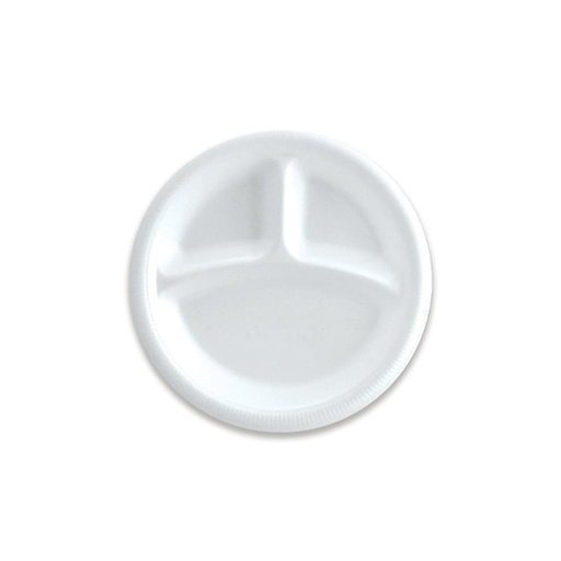 [50209] Plato Redondo 8" Foam C/Divisiones C/20 Reyma