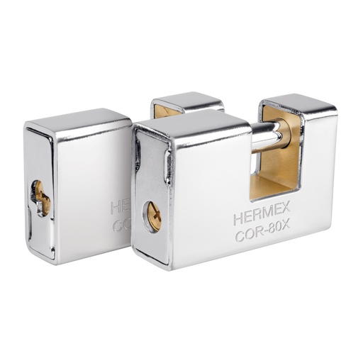 [90244] Candado De Llave Antipalanca Laton Max Seguridad Hermex