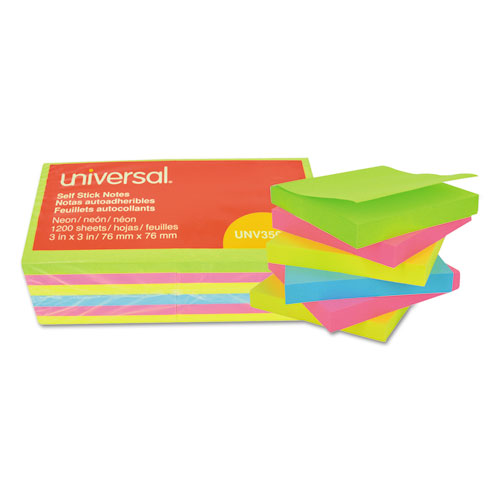 [12878] Nota Adhesiva 3X3 Neon 12 Blocks C/100 Hjs Universal