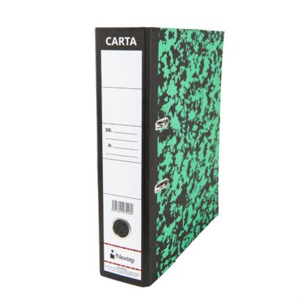 [15608] Carpeta Registradora Archivadora Tamaño Carta Verde Marmoleada Nextep
