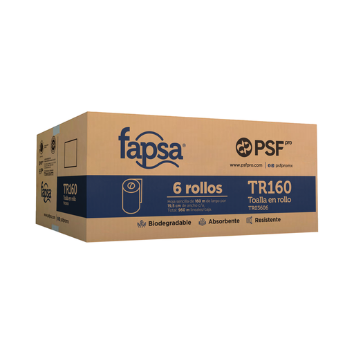 [48474] Toalla En Rollo Blanca 160 Mts Tr160 Fapsa