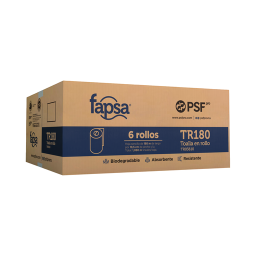 [40257] Toalla En Rollo Blanca 180 Mts Tr180 Fapsa