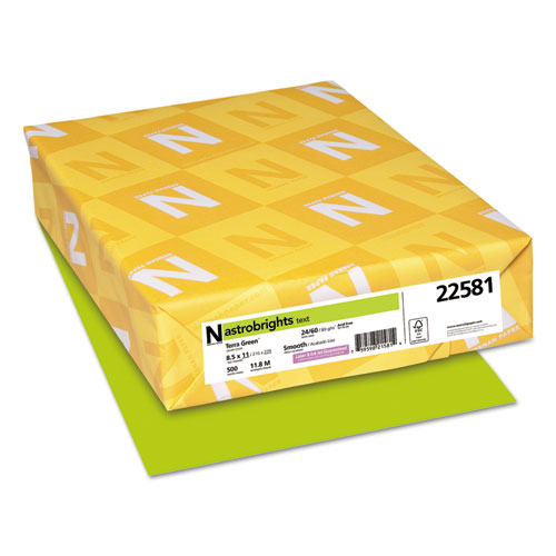 [80101] Papel Bond Tamaño Carta Verde Terra Astrobright 8.5'' x 11"  89 g/m² 24 lb com 500 Hojas 