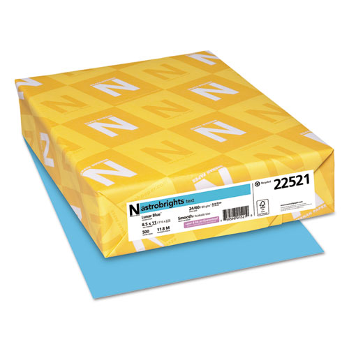 [80097] Papel Bond Tamaño Carta Azul Lunar Astrobright 8.5'' x 11"  89 g/m² 24 lb con 500 Hojas 