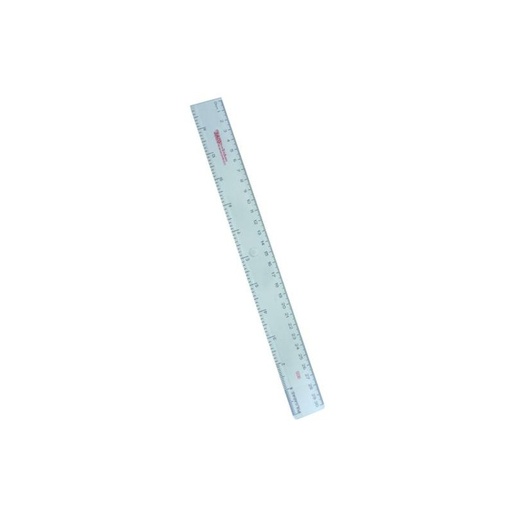 [14926] Regla de Plastico 30 cm Transparente Baco