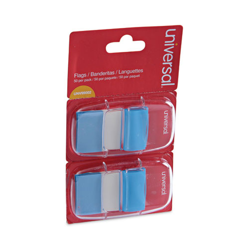 [10793] Banderitas 1" X 1.7" Azul C/Adhes 2 Pqt C/50 Universal  * Ha