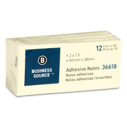 [14841] Nota Adhesiva 1.5 x 2 Amarillo #36610 12 Blocks con 100 Hojas BSN