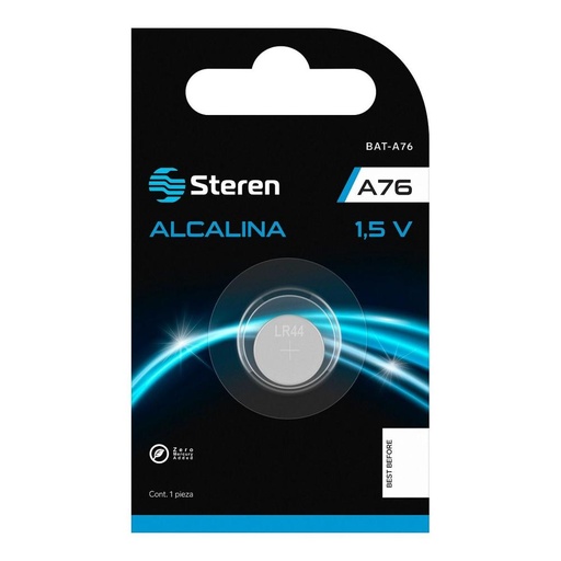 [31066] Bateria A76 "LR44" para Electronicos Steren 1.5 V