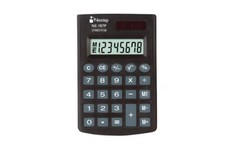 [32318] Calculadora 8 Digitos Bolsillo con Cartera Nextep