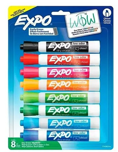 [10379] Marcador para Pizarron Expo Kit 8 Colores