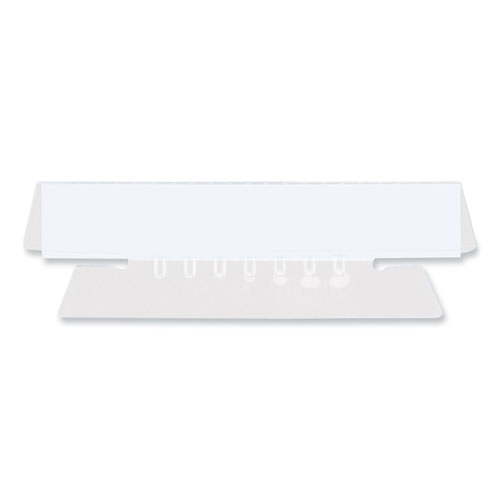 [13900] Ceja Plastica P/Folder Colgante 3.5" C/25 Pzas Transparente Universal
