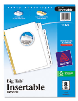 [14410] Separador 8 Cejas Transparente Blanco Reforzados Avery