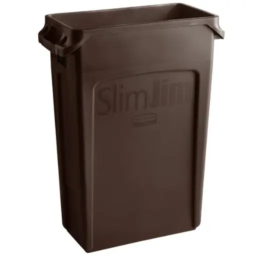 [40925] Bote de Basura 23 Galones Cafe Rectangular Rubbermaid