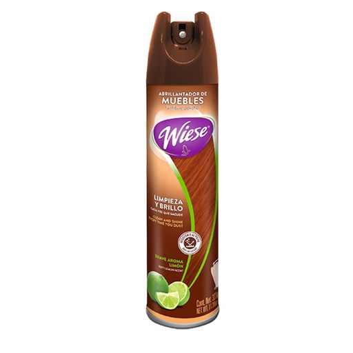 [40976] Limpiador para Madera Lustrador Wiese en Aerosol Wiese 355 g (Limon) 