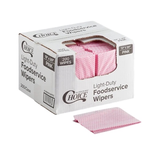 [41124] Toalla para Servicio de Alimentos Rosa 13" x 20" con 200 Choice