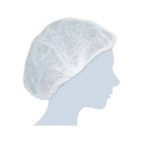 [70122] Cofia Desechable Blanca Plana 21" con 100 Ambiderm