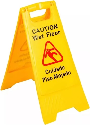 [90090] Señalamiento de Piso Mojado Amarillo (Caution Wet Floor) Cali Clean