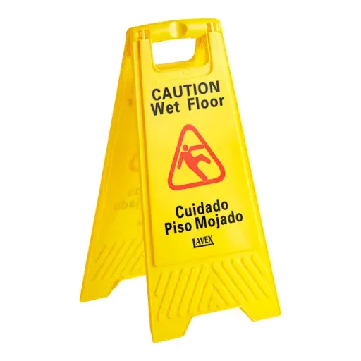 [90099] Señalamiento de Piso Mojado Amarillo (Caution Wet Floor) Lavex
