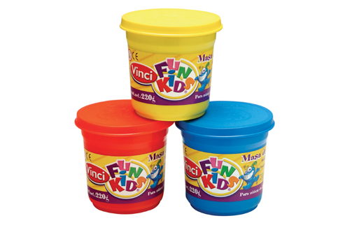 [13357] Plastilina Fun Kids Amarillo/Azul/Verde/Rojo con 4 Dixon