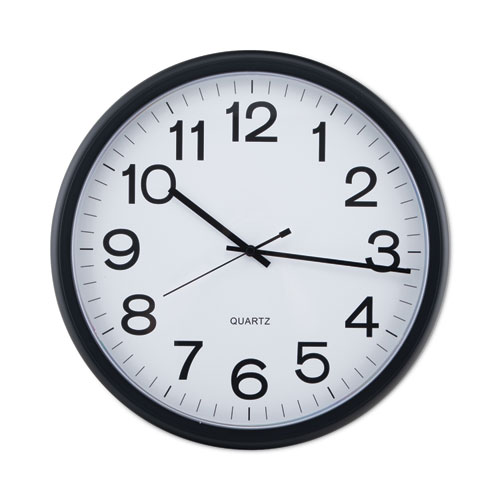 [30112] Reloj de Pared 12" Redondo Negro 