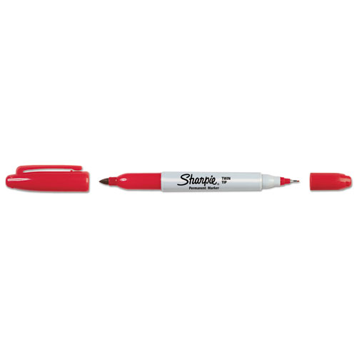 [11699] Marcador Permanente Sharpie Twin Tip Rojo