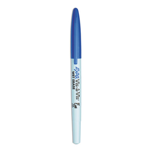 [14187] Marcador Expo Vis-A-Vis Punta Fina Azul con 12 para Acetato