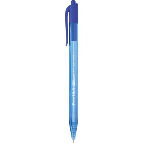 [13090] Pluma Papermate Kilometrico Punta Mediana 1.0 mm Retractil Azul