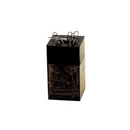 [12655] Portaclips de Plastico Negro con Iman Acco