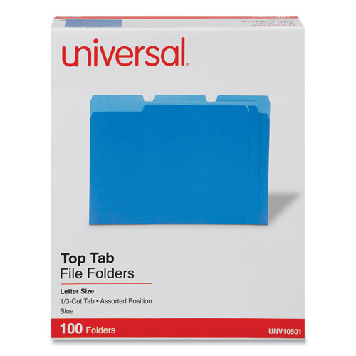 [10710] Folder Tamaño Carta Azul 2T 3 Cejas Universal con 100