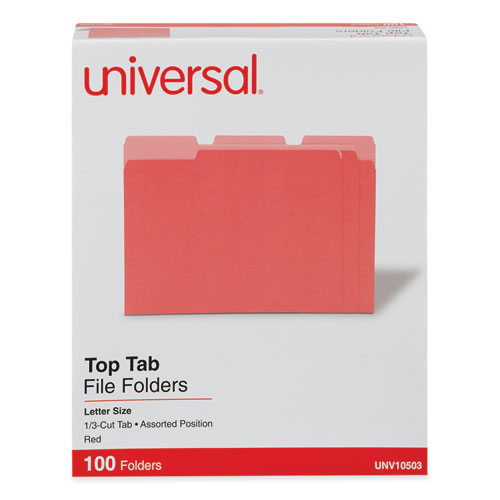 [10712] Folder Tamaño Carta Rojo 2T 3 Cejas Universal con 100