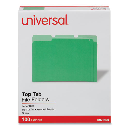 [10711] Folder Tamaño Carta Verde 2T 3 Cejas Universal con 100