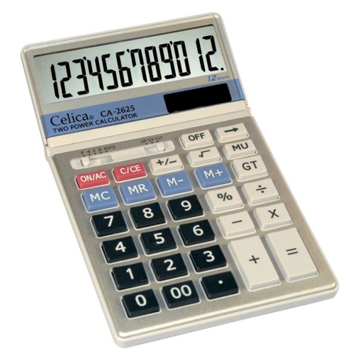 [30037] Calculadora 12 Digitos Escritorio Celica CA-2625 Solar/Bateria