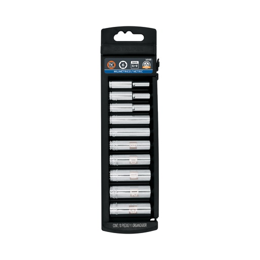 [90024] Juego De 10 Dados Largos Truper 4Mm A 13Mm Truper*Hasta Agotar Existencias*