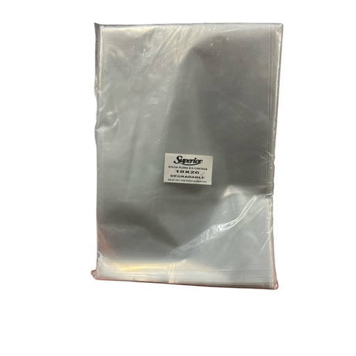 [12639] Bolsa para Corte de Caja Plastico Natural 18 cm x 26 cm con 2 paquetes de 500 g (1kg)