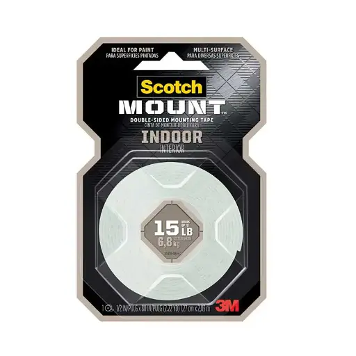 [11501] Cinta Adhesiva Doble Lado 1/2" (12 mm) x 2.03 m Scotch