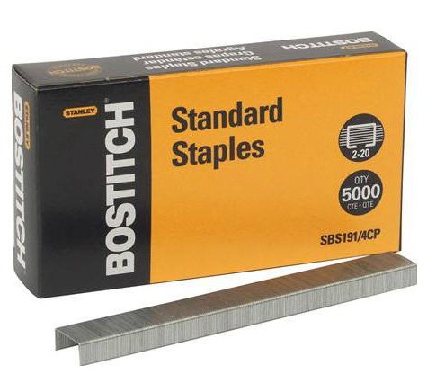 [11604] Grapa 1/4" Estandar Hasta 20 Hojas con 5000 Bostich